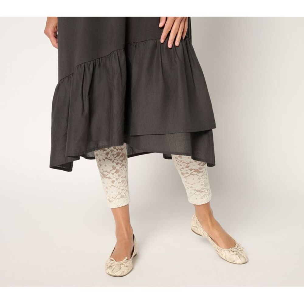 Fashion Women's Pants Sz 2XS (XXS) Lace Leggings Gray